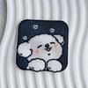 Square Puppy Embroidery Patch for Clothes, Jacket Repair, Applique, Garment or Bag Decoration, Sew-on
