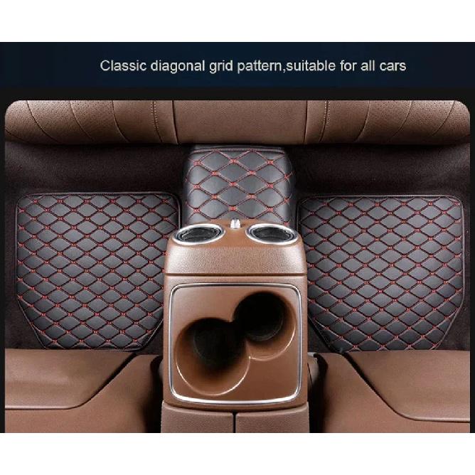 Universelles 5-teiliges Auto-Fußmatten-Set PU-Leder Wasserdicht Auto-Fußmatten-Schutz Teppich Vorder- und Rückmatten Set Auto Zubehör