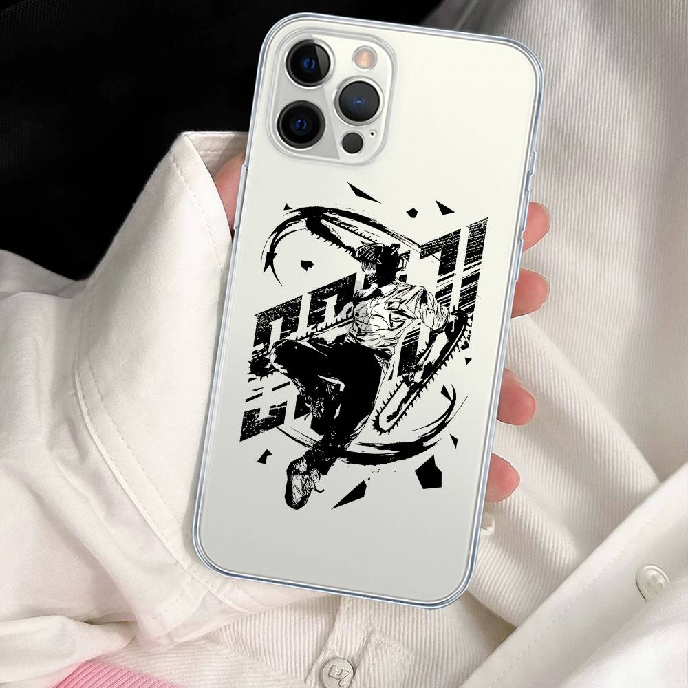 

C-Chainsaw-manS Denji MAKIMA Phone Case for iPhone 17 16 15 Plus 14 13 Mini 12 11 Pro Max Soft Shell Cover iPhone 17 Pro