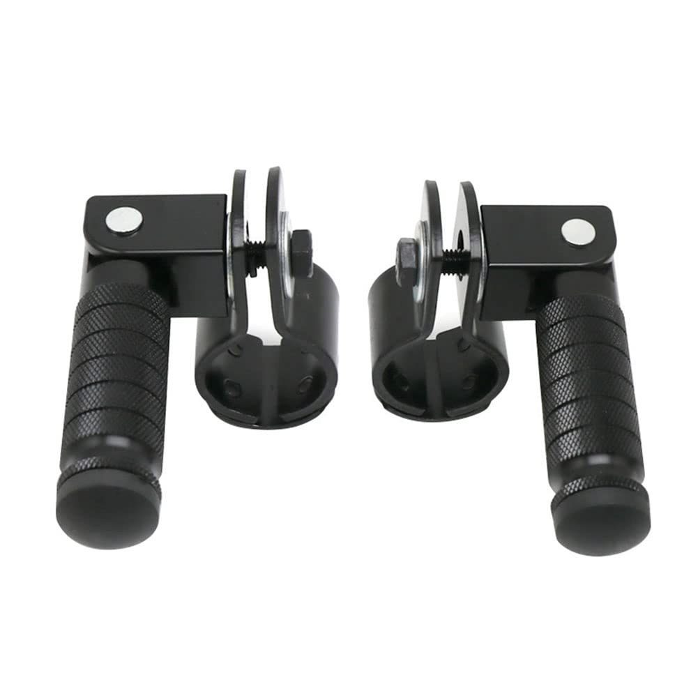 GZYF Motorcycle Highway Foot Pegs Foldable Footrest Pedals Black Universal for Motorcycle 30mm-32mm Tube Core Left and Right
