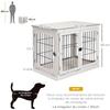 PawHut Indoor Dog Crate In MDF E1, Furniture with 3 Lockable Doors, Up To 30 Kg, 81L X 58W X 66H Cm, Black and White