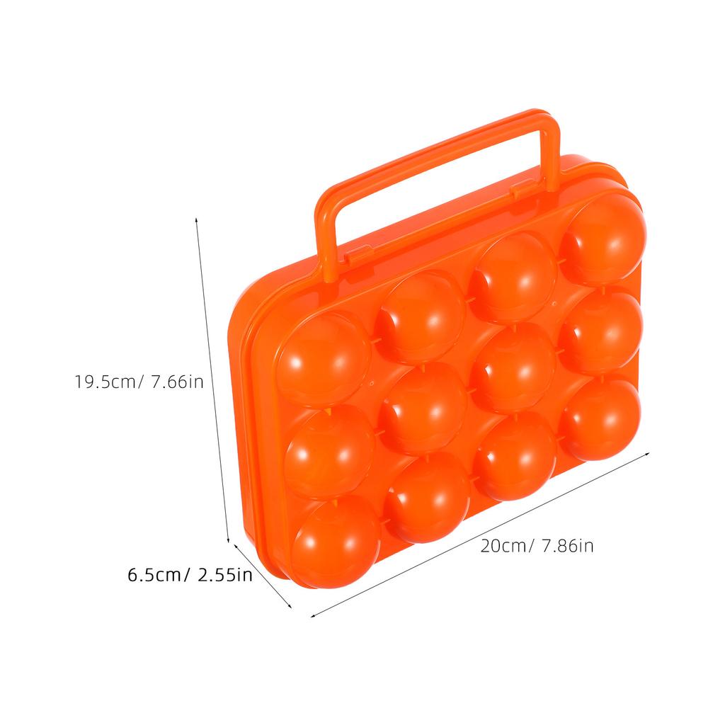 12-Egg Plastic Egg Storage Container Portable Folding Design with Locking Cover Handle for Outdoor Camping Picnic Kitchen