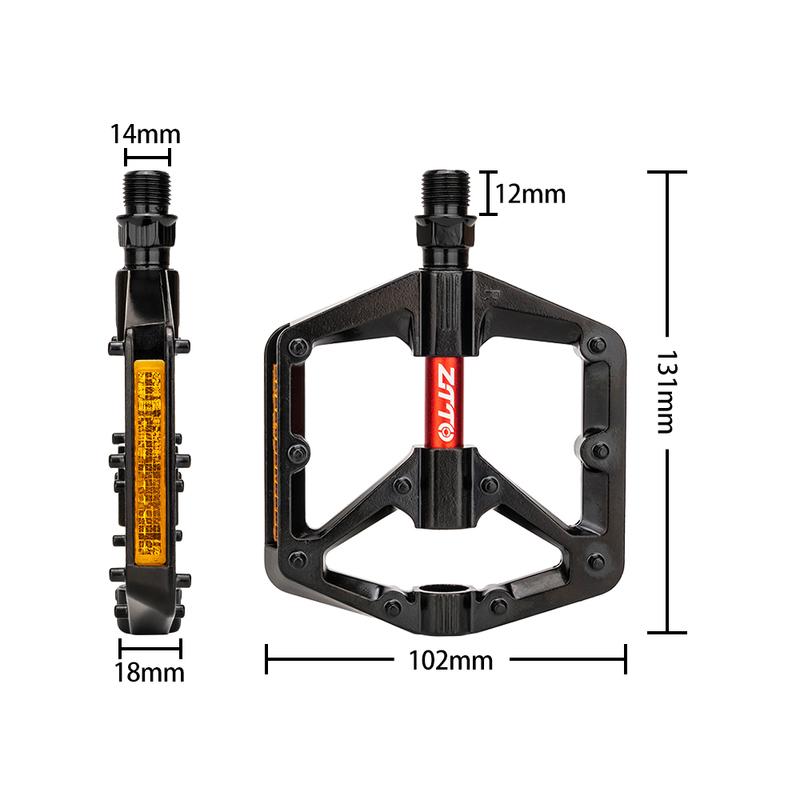 ZTTO MTB Bicycle Pedal DU Bushing Bearings Flat Pedals Aluminum Alloy AM Enduro Mountain Gravel Road Bike Riding 9/16 Thread