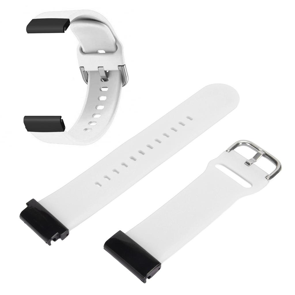26mm Silicone Watch Strap Flexible Adjusted Replacement Wristband Strap for Fenix 7X 6X 5X White