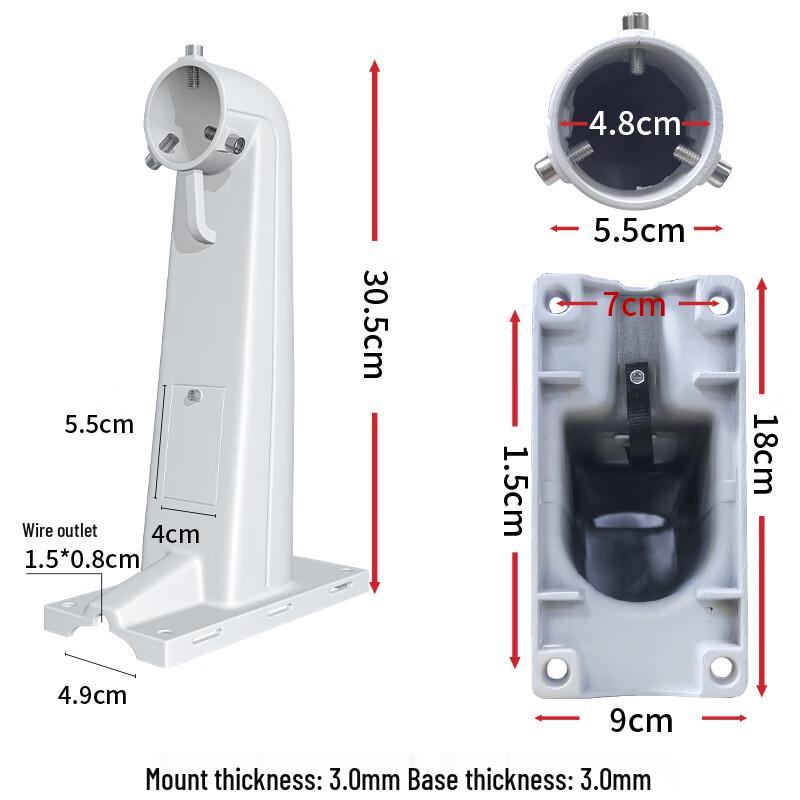 Aluminum Alloy Pole Mount Bracket for Surveillance Cameras