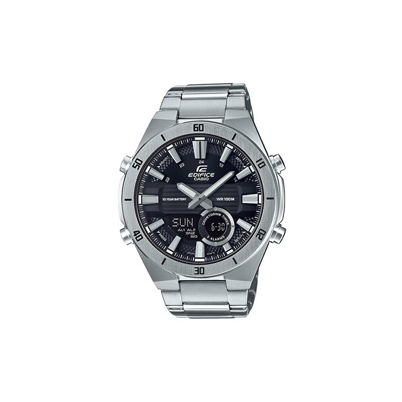 

Casio CASIOEDIFICE series 100 meters waterproof quartz movement stainless steel strap Japanese and Korean watch men s watch black dial ERA-110D-1A чёрный