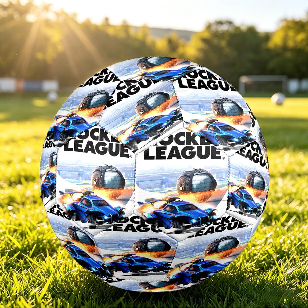 Size 5 Football Rocket League Pattern, Wear‑Resistant Soccer Ball for Match Training Daily Sports Play