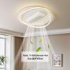 Modern Smart Bladeless Ceiling Fan Light with Voice Control - Three-Color Options for Living Room/Bedroom, 110V