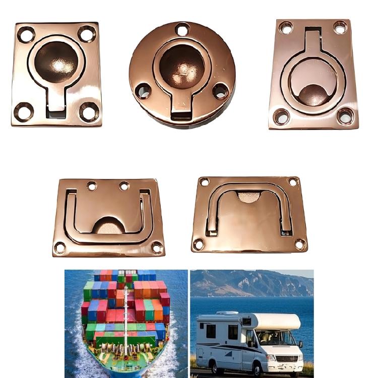 Boat Motorhome Floor Hatches Handle Stainless Bronze Flush Rings Pull Latches for Campers Marine Deck Hardware Access Panel