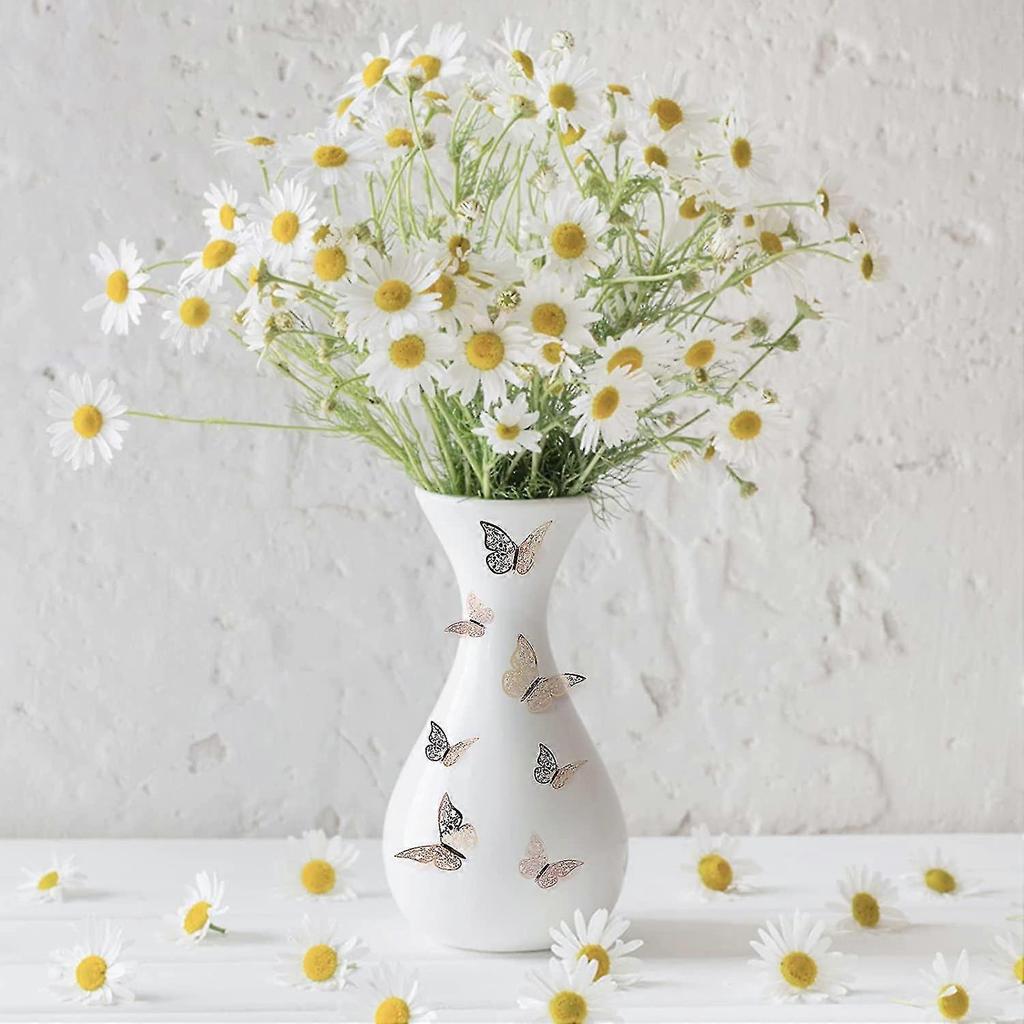 24pcs 3d Butterfly Wall Sticker Metallic Art Sticker 3 Sizes 3d Butterflies Wall Decals Cutout Gold Butterflies Fridge Sticker Crafts Butterfly Sticke