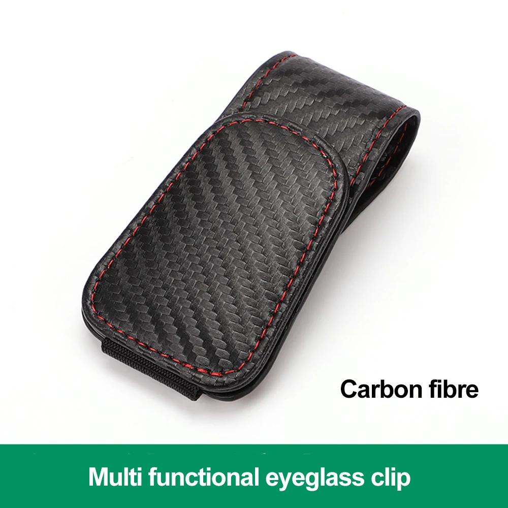 Car Sun Visor Glasses Box Sunglasses Clip Card Ticket Holder Stand Pen Case Eyeglasses Multi-Function Storage Car Accessories