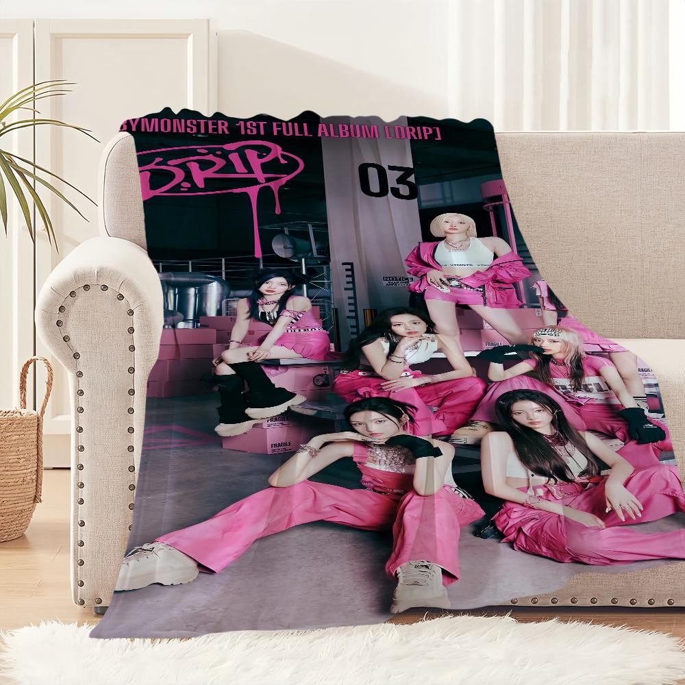

Kpop Девушка B-Babymonster Капельное одеяло Мягкий плюшевый плед для сна Диван коврик для гостиной Теплый Офис Спальня День рождения Дом Путешествия Детские подарки 30x40in