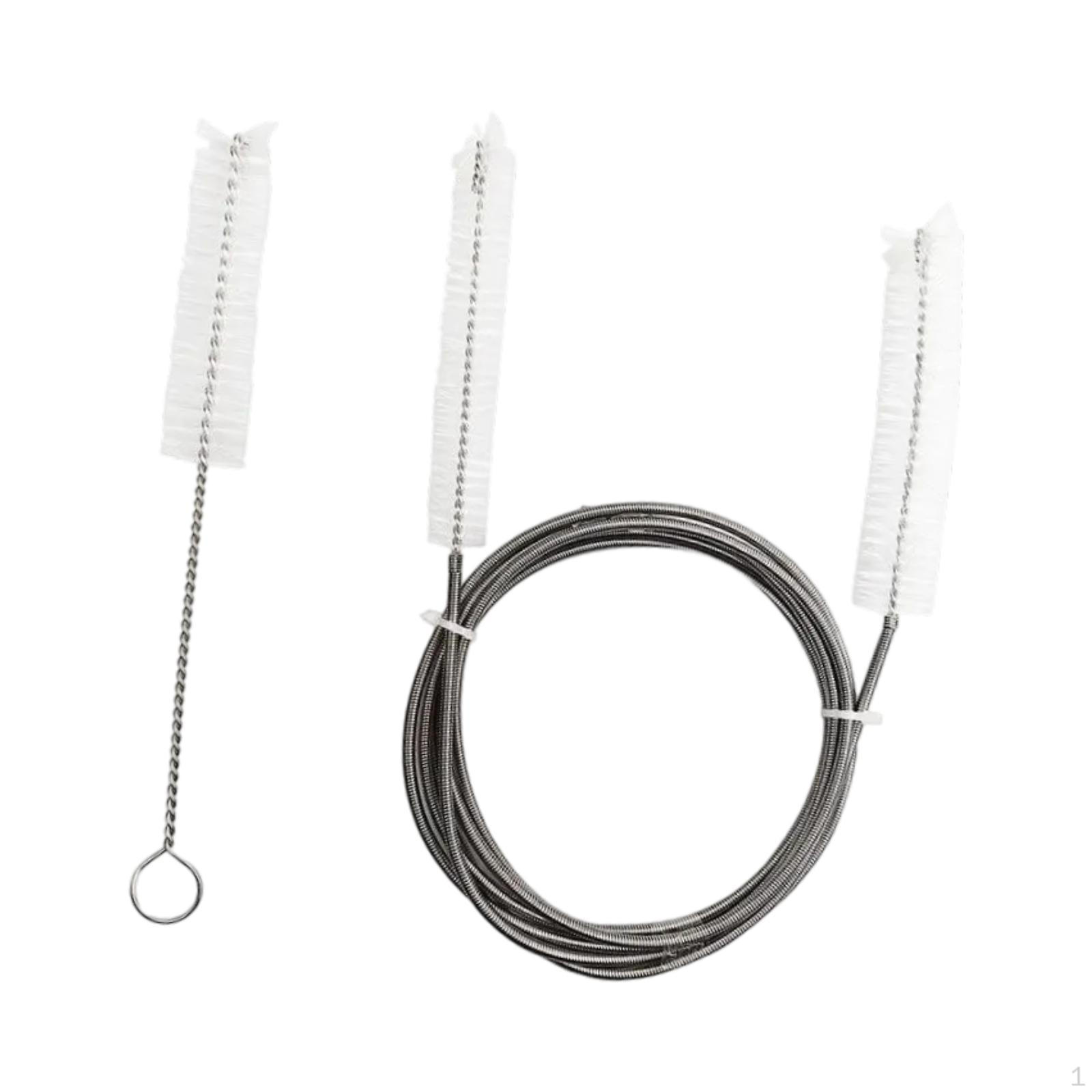 

2 штуки довгих дротяних щіток для чищення годинників, 22 мм трубка, інструмент для видалення пилу для кавоварок білий