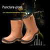 Paul Boots: Genuine Leather High-Top Work Shoes - Anti-Smash, Puncture, High-Temperature, Wear, Slip, Oil, Acid, and Alkali Resistant.