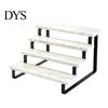 Espositore per Bottiglie in Ferro Scaffale per Liquori, Organizzatore Scaffale per Sciroppi da Caffè, 3 Gradini da Banco Decorativo per Vino per Bar Mini Armadietto, Scaffale Retrò per Casa Whiskey