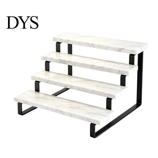 Espositore per Bottiglie in Ferro Scaffale per Liquori, Organizzatore Scaffale per Sciroppi da Caffè, 3 Gradini da Banco Decorativo per Vino per Bar Mini Armadietto, Scaffale Retrò per Casa Whiskey