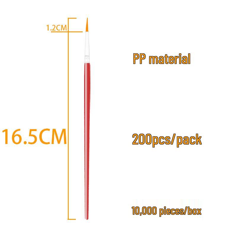 Red Handle Yellow Nylon Hair Children's Paint Brush