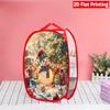 1Pcs Christmas Red Black Plaid Snowman Pop-Up Laundry Hamper Expandable Mesh Hamper Basket for Room Bedroom Bathroom Organization Contemporary Storage