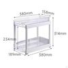 2 Tier Pull Out Drawer Storage Containers under Sink Organizer Stackable