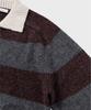 NONBLANK Striped Wool Collar Knit_Wine