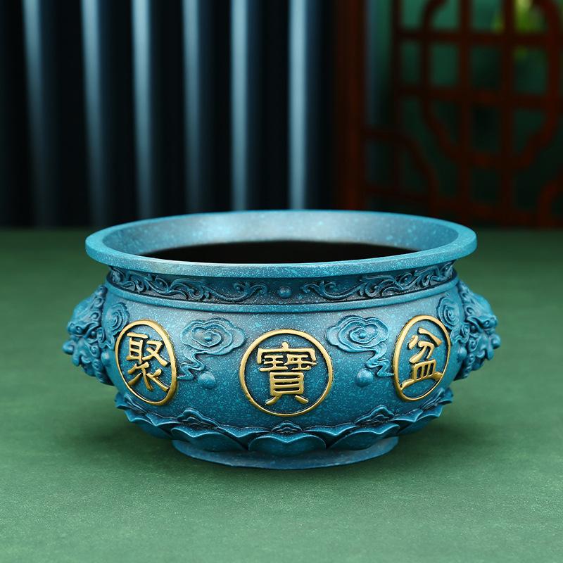 Brass Treasure Bowl Ornament Office Home Desktop Decoration Craft Gift Small Size