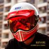 Beasley Retro Motorcycle Bubble Visor Windproof Anti-Glare Shield Universal Fit Full Face Helmets