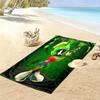 Martian Mayhem: Green Invasion beach towel beach Beach towel for vacation photos Absorbent bath towel quick-drying swim towel swim Fashion