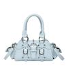 Motorcycle Style Womens Pu Crossbody Bag With Zipper Pockets For Daily Use