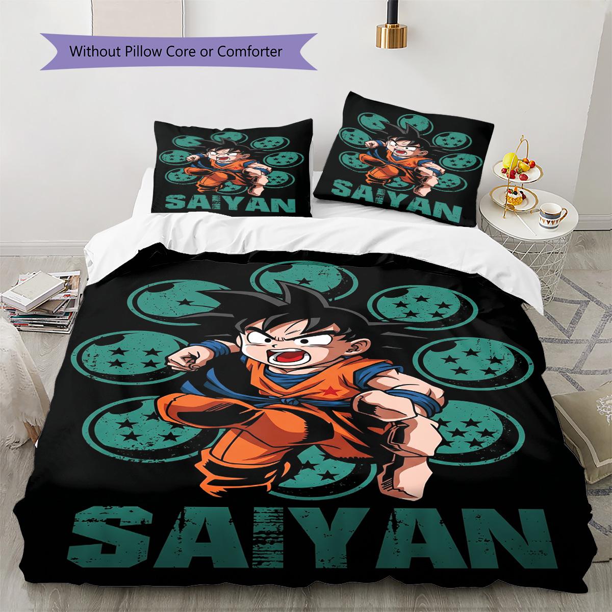 

Dragon BallPattern Bedding Quilt Set Quilt Cover Pillowcase Home Decoration Birthday Gift (1 * duvet cover + 2 * pillowcase, without core) 135x200cm