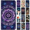 A56 A57 A36 A37 A27 A17 Totem Blumen Hülle für Samsung Galaxy S26 S26+ S25 Ultra S25FE Plus Funda Brieftasche Lederhülle Handyhülle