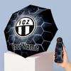 FC Zürich Manual Five Fold 8 Rib Umbrella Support Custom Text, Lightweight Travel Umbrella