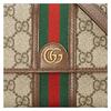 Gucci Ophidia distressed old flower Logo striped webbing, leather trim and canvas, one-shoulder crossbody bag, mini, unisex couple style, ebony color