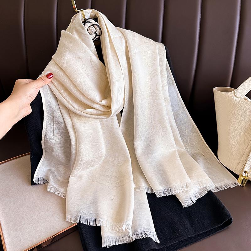 New Fashion Winter Bohemia Warm Soft Cashmere Jacquard Pashmina Scarf for Women Bandana Shawl Headband Foulard Bufanda