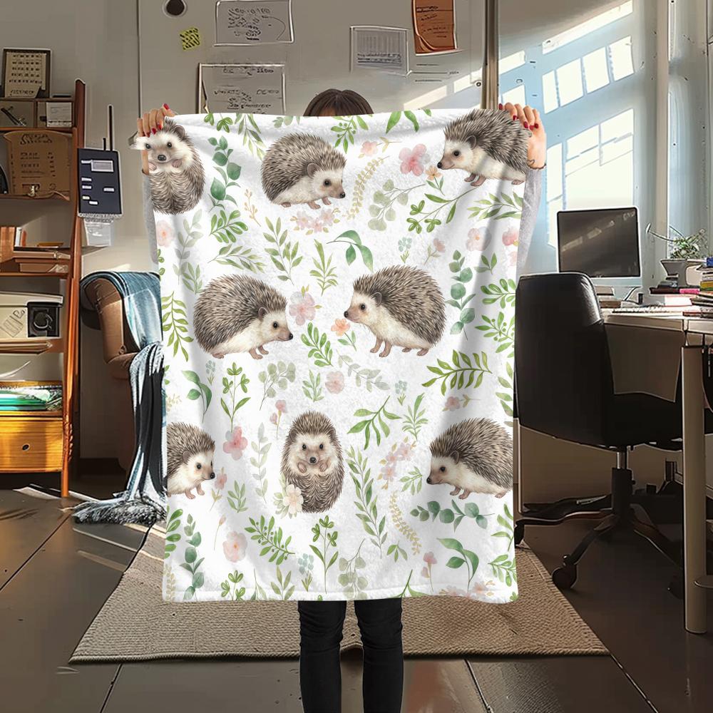Fresh animal flowers Print Flannel Blanket High quality Comfortable for All Seasons Home Decor Warmth and Comfort Perfect for Christmas Gifts