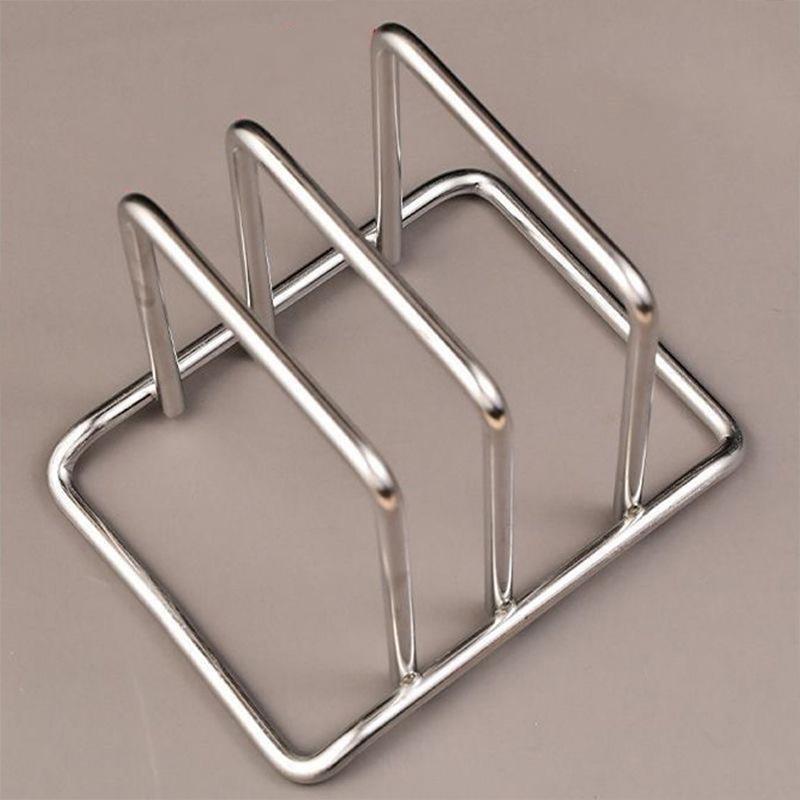 1pc Kitchen Cutting Board Holder Pot Lid Holder Desktop Stainless Steel Material Storage Rack for Cutting Board Organizer Stable