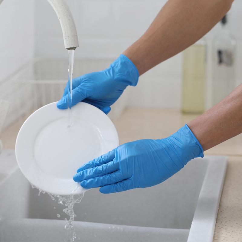 PVC Composite Nitrile Gloves: Waterproof, Disposable, Protective for Cleaning, Catering, Baking