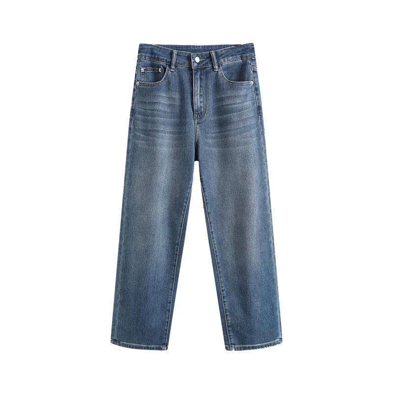 

Jingdong Crafted Women s High-Waist Slim Straight Ankle Jeans S