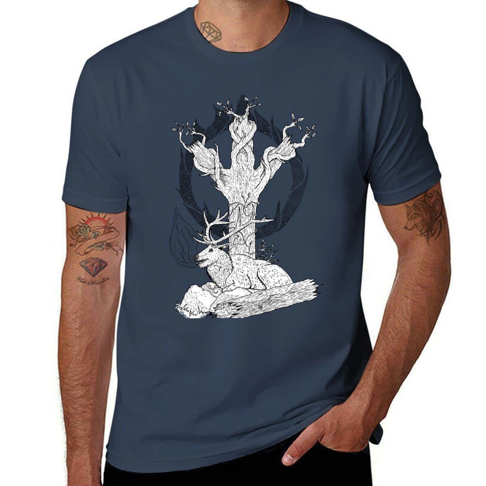 Rune Algiz Norse TShirt Street Fashion Casual Tee Shirt S
