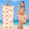 Telo da Spiaggia 2-in-1 Confezione Integrata, Zaino Borsa Pieghevole per Riporre il Telo da Spiaggia, Telo da Spiaggia Stampato Ultra-Fine