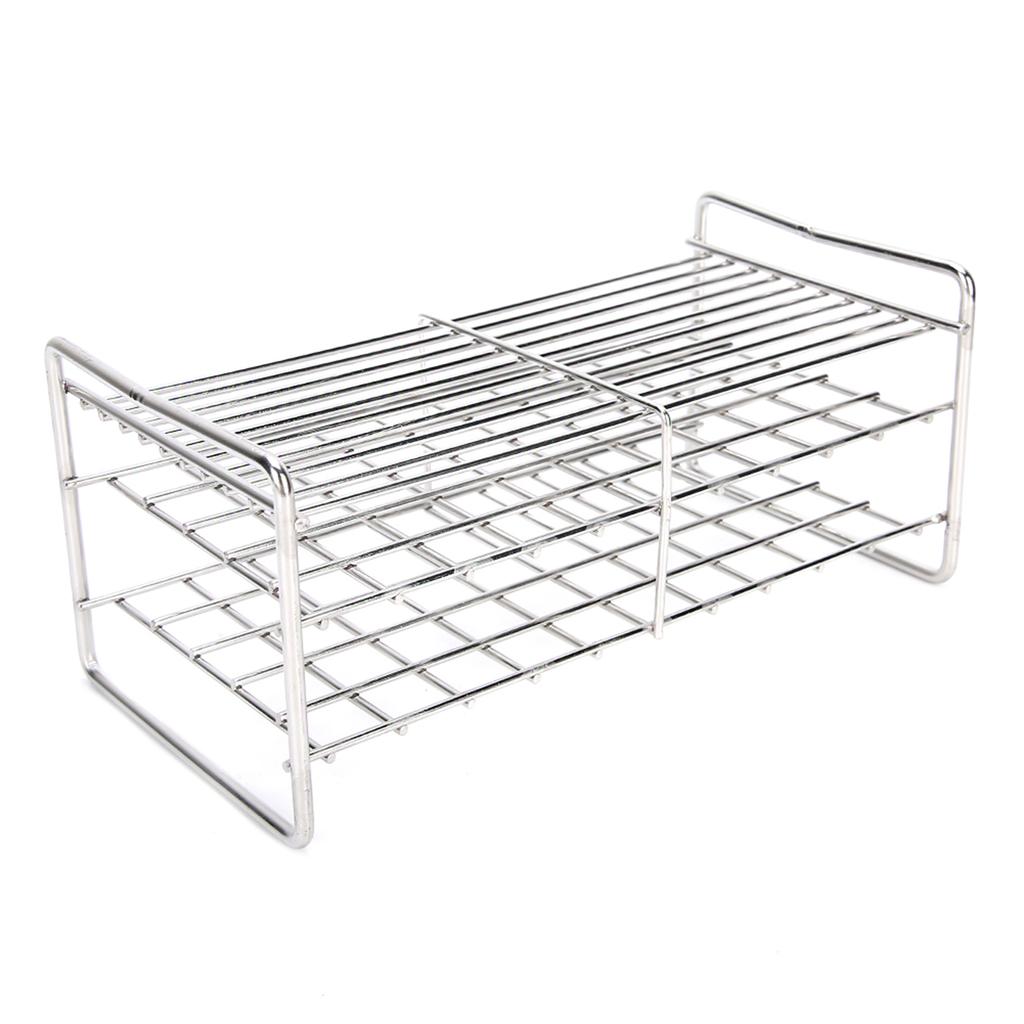Square Hole Tube Holder Laboratory Equipment Corrosion Resistant Stainless Steel 50 Hole