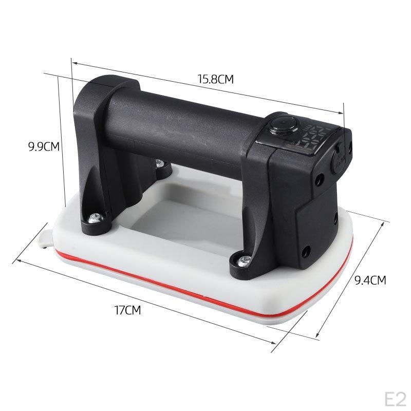 Electric Suction Cup for Glass with Display Powerful Anti Slip Stable Versatile Rubber Base Tile