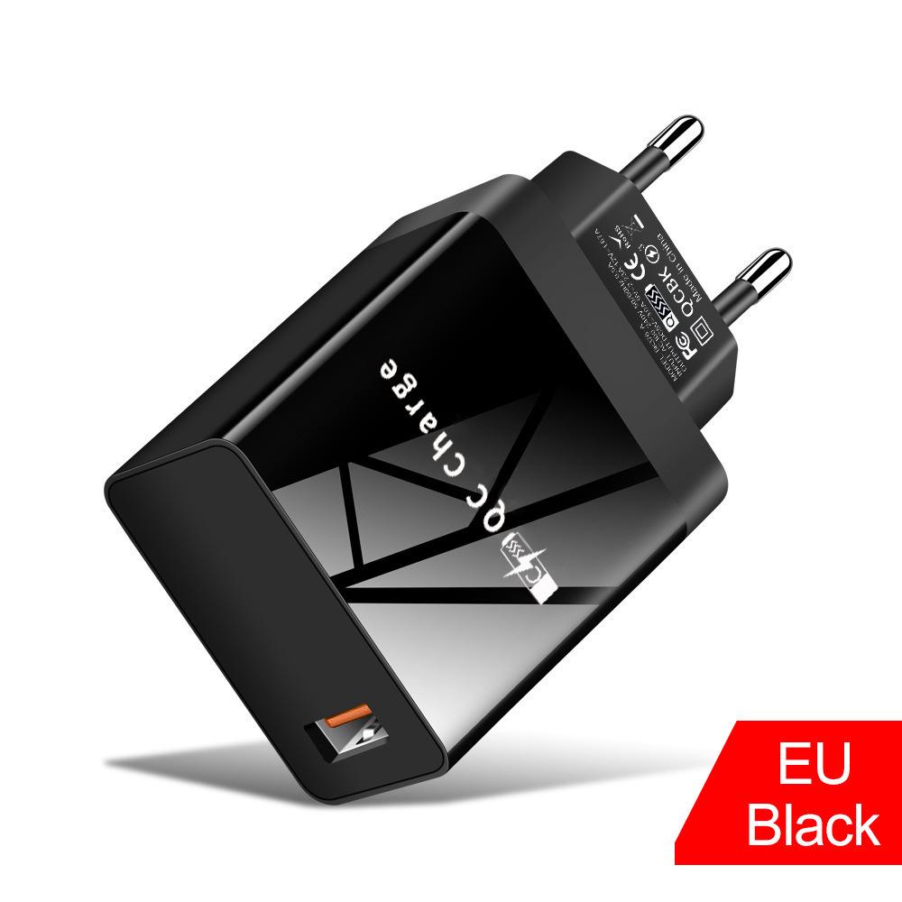 PD33W GaN QC3.0 Multi-Port Fast Charger, European Standard, 9V/12V Compatibility.
