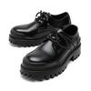Men's Leather Shoes Spring British Platform Casual Derby Shoes Men's Dress Wedding Black Low Top Martin Boots 9516-K