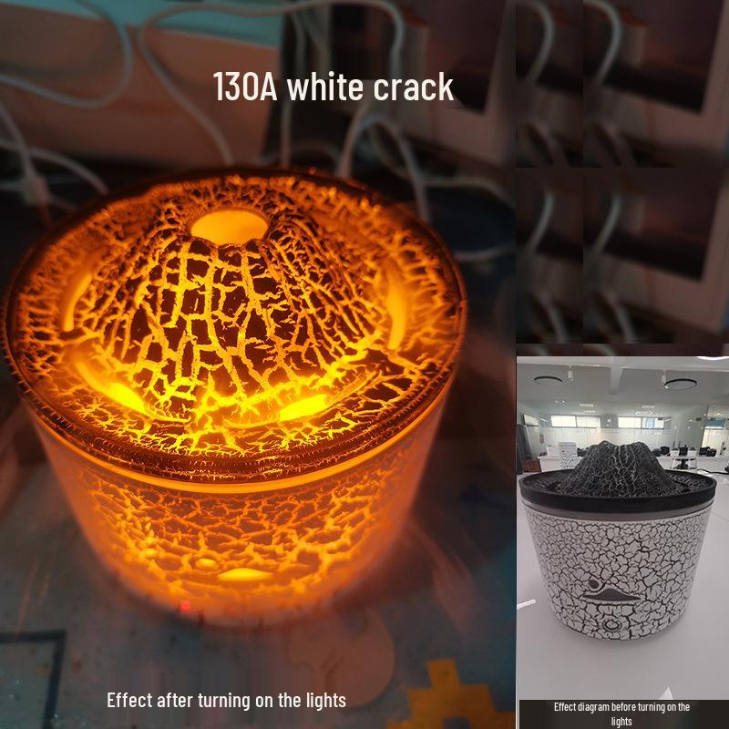 Creative Turret Aroma Diffuser: Realistic Flame Light with Large Spray Humidifier for Home Bedroom