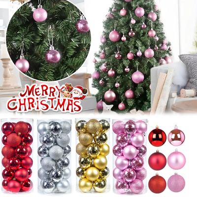 Decorative Glitter Balls Shatterproof Christmas Tree Hanging Balls Ornaments for Holiday Wedding Festive Decorations