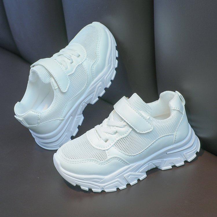 Children's mesh sneakers 2025 new girls' white mesh breathable casual shoes boys' June 1 running shoes