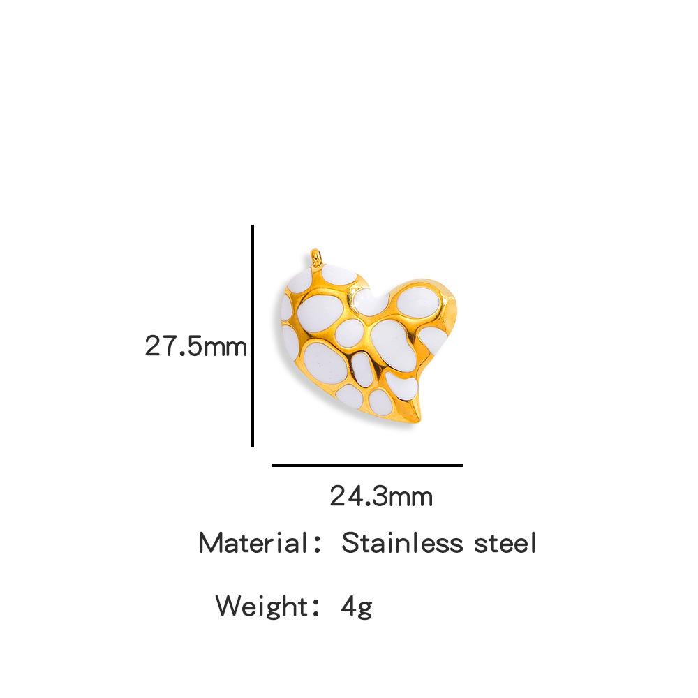 

European & American Titanium Steel Retro Earrings Pendants - Fashionable Stainless Steel Drip Oil DIY Jewelry Accessories