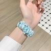 Rekbaar Scrunchie Polsbandje voor Apple Watch Series11 46mm Bandje Dames Polka Dot Garenstijl Lief Scrunchie voor iWatch10/8/7 38/41mm 42mm 44mm 45mm