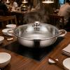 TwoFlavor Pot Thickened Split Large Capacity for Restaurant Owners, Dining Table 28CM