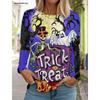 Halloween Women's Long Sleeved T-shirt Pumpkin 3D Printed Autumn Long Sleeve T-Shirt Autumn Casual Tops For Women Clothing Tops